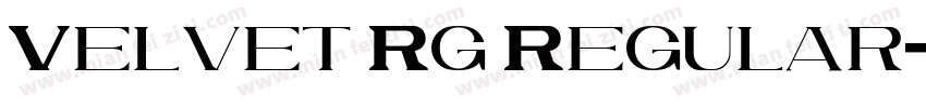 Velvet Rg Regular字体转换